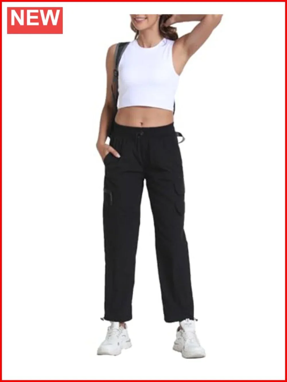 Lightweight Water Resistant Hiking Joggers with 5 Pockets